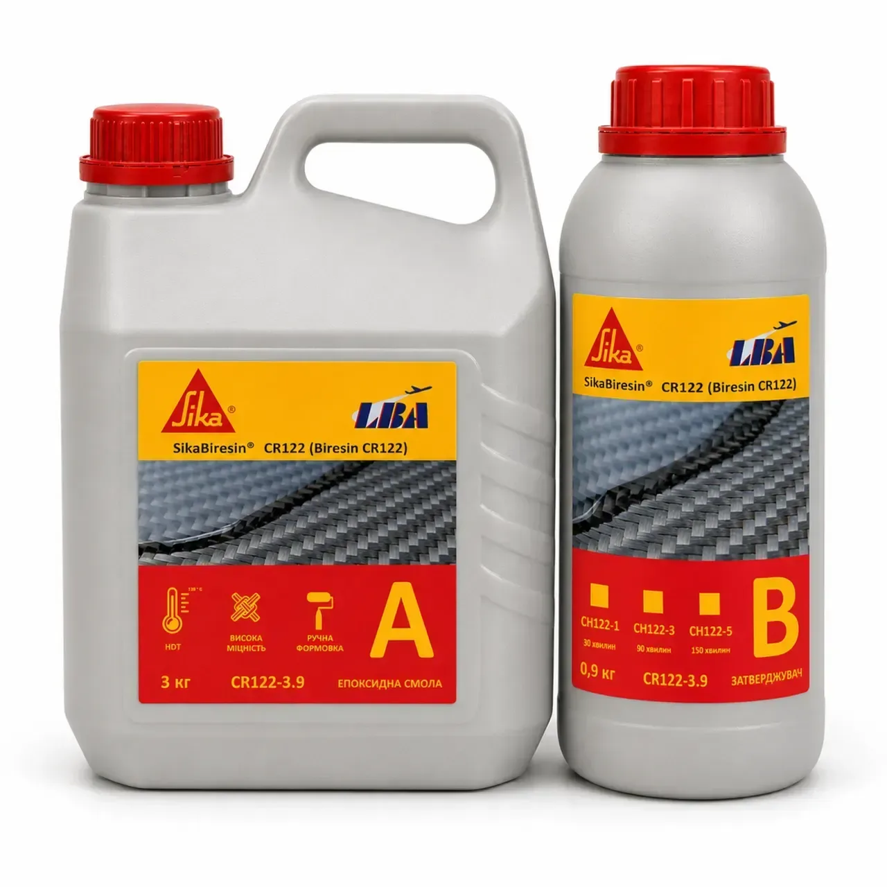 Эпоксидная смола для карбона и композитов 3,9 кг Sika Biresin CR122, комплект (смола + отвердитель) аналог LARIT MGS LR-285 3,9 кг