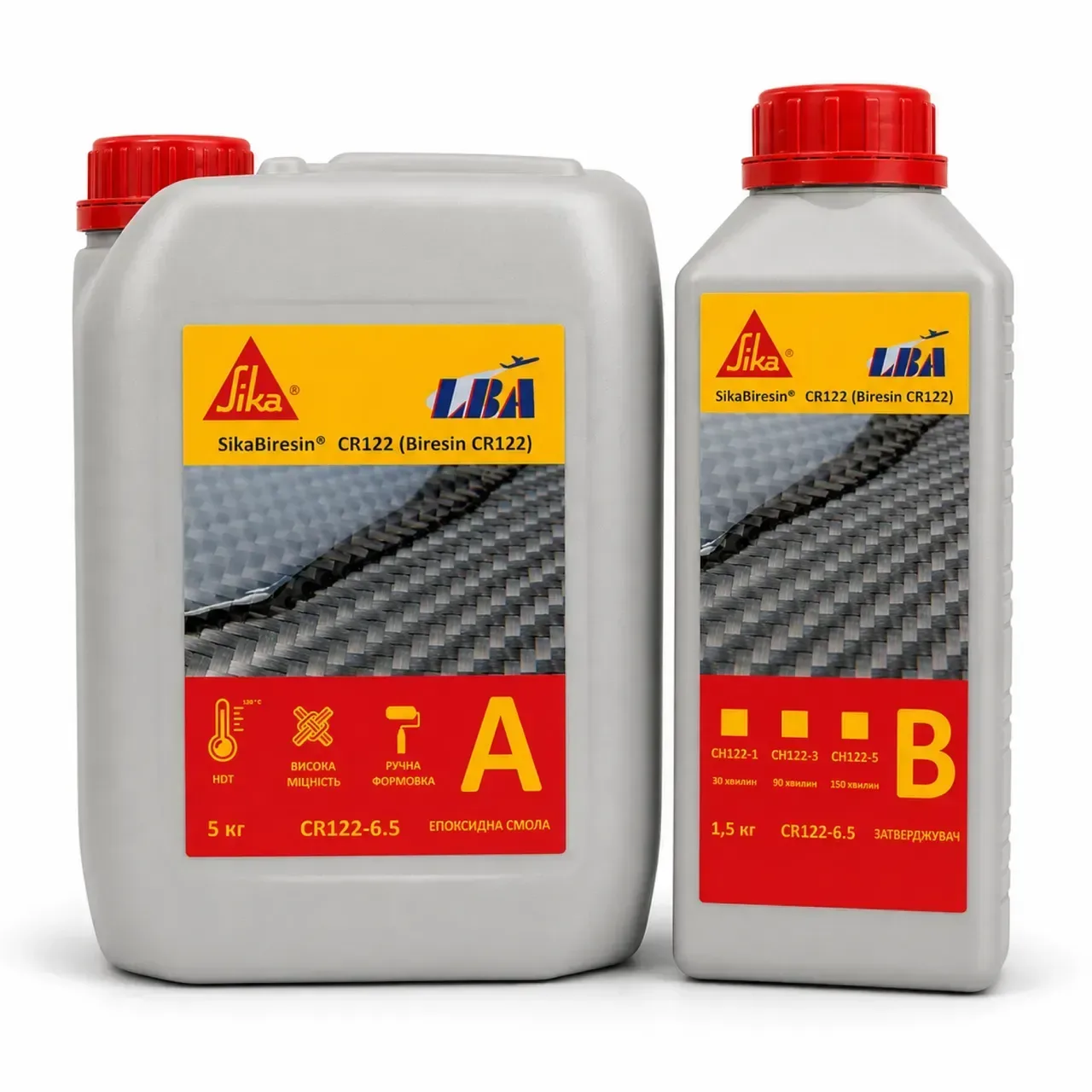 Эпоксидная смола для карбона и композитов 6,5 кг Sika Biresin CR122, комплект (смола + отвердитель) аналог LARIT MGS LR-285 6,5 кг